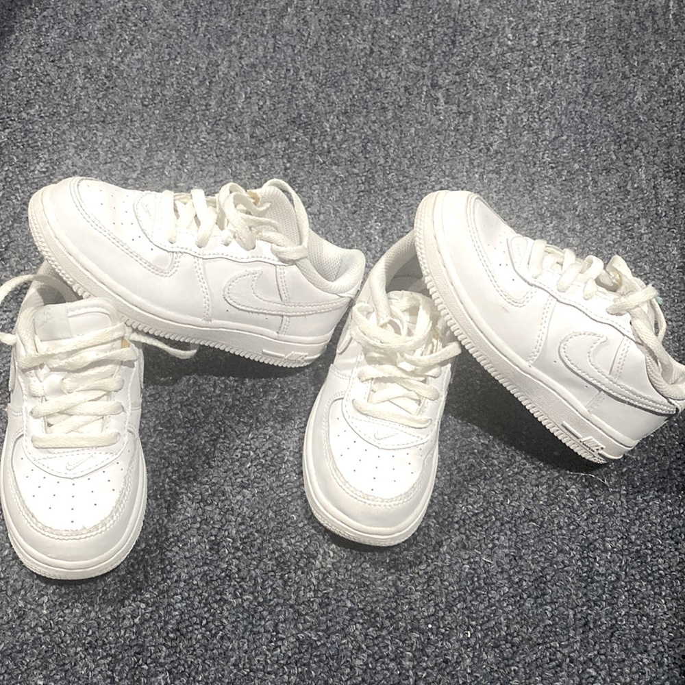 White toddler Air forces 2 pairs $50 1 pair $25 machine washed
